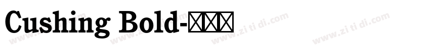 Cushing Bold字体转换